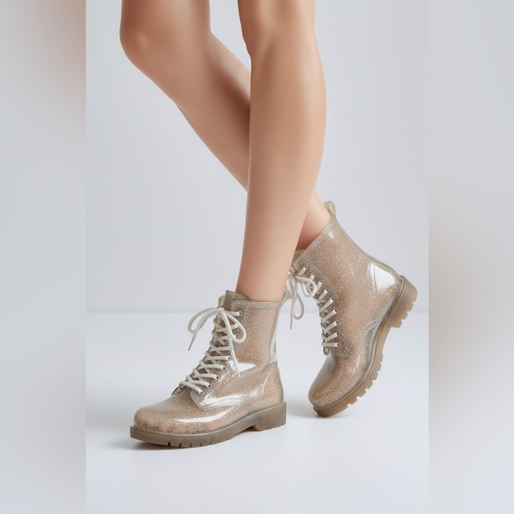 Urban Outfitters Glittery Transparent Boots